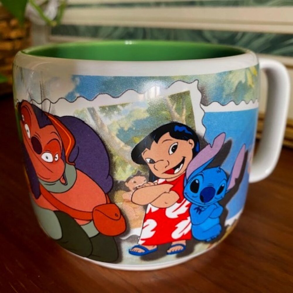 EUC DISNEY Ceramic Coffee Mug/Soup Bowl Oversized Lilo & Stitch Multicolor